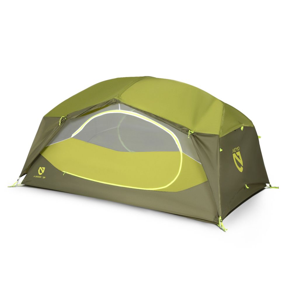 Nemo Tent -  Aurora 2P (green) & footprint