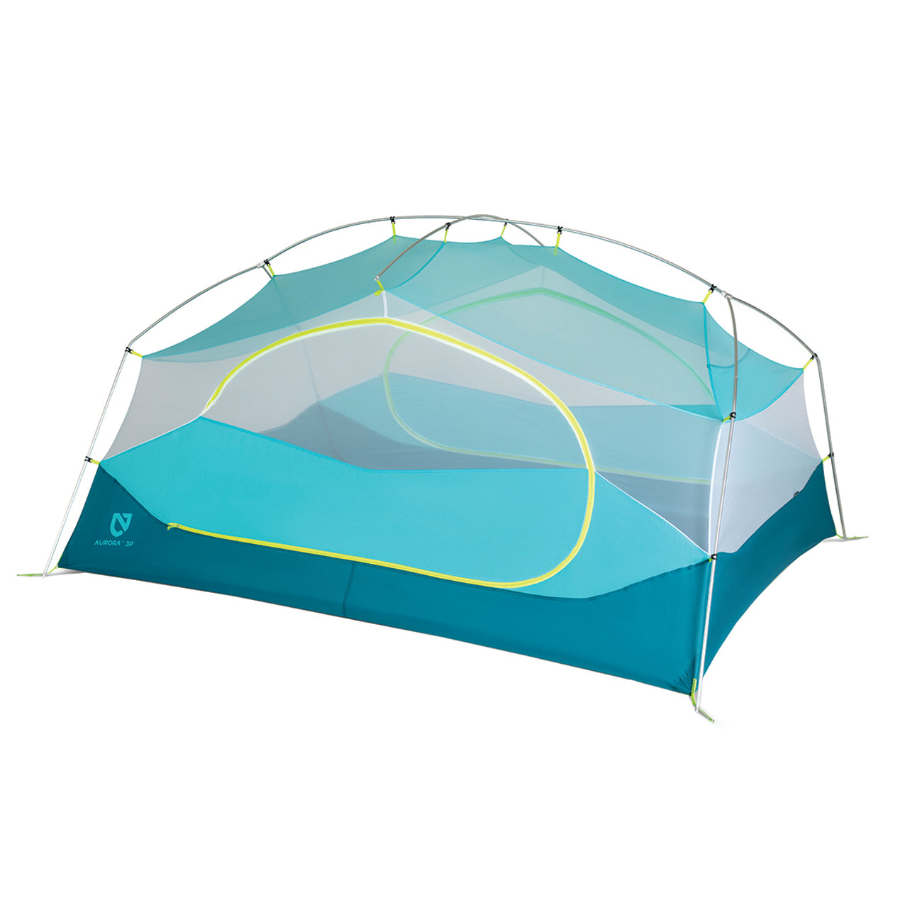 Nemo Tent -  Aurora 3P (blue) & footprint